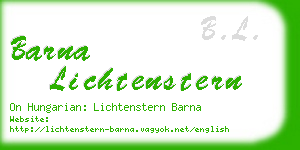 barna lichtenstern business card